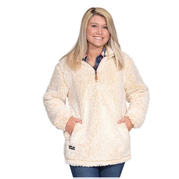 Simply Southern Women's Cream Sherpa Jacket - Picture 1 of 11